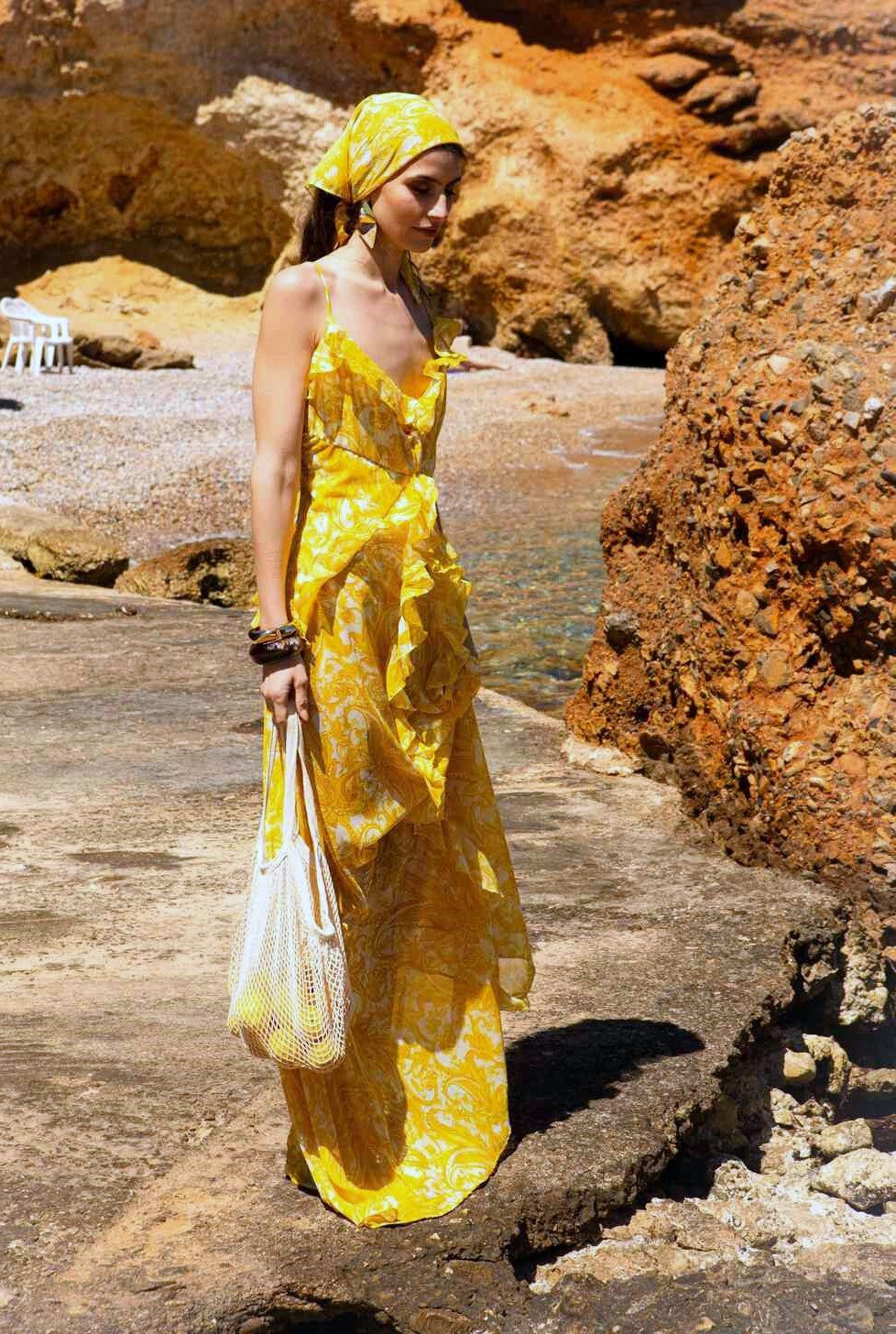 Orelia Maxi Dress-yellow