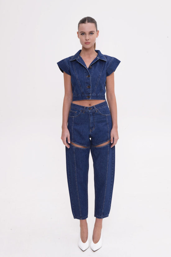 Rosalia Vest Jacket Mid Blue