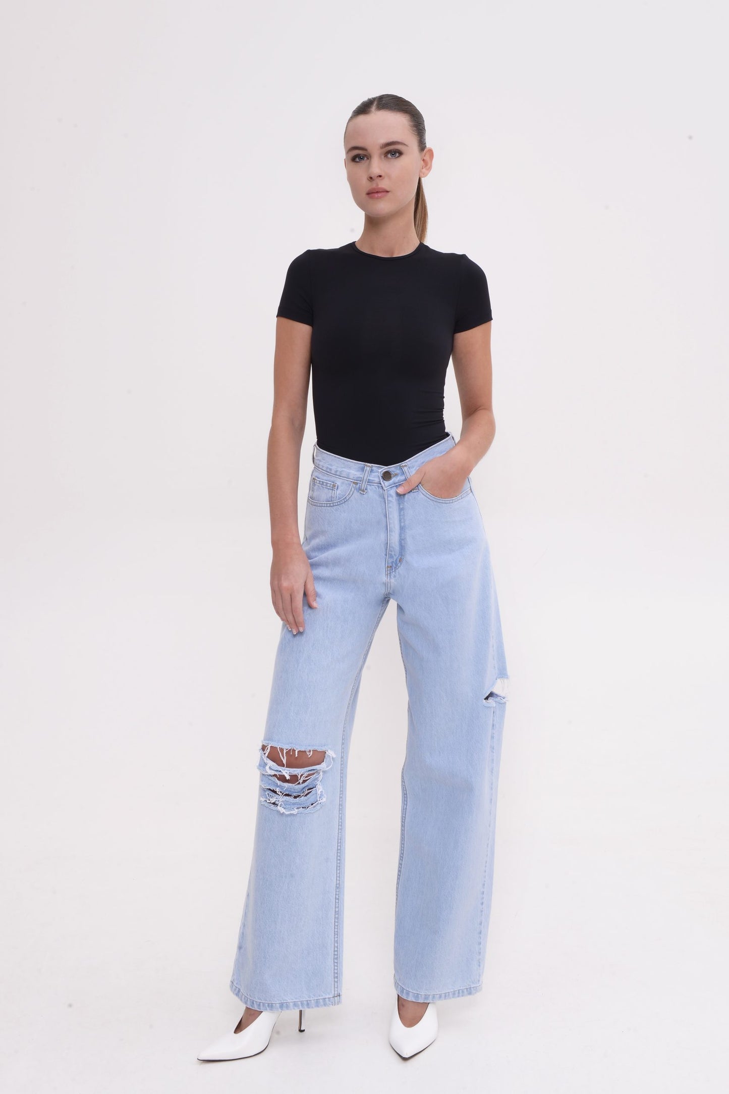 Emma Wide Leg – Light Blue