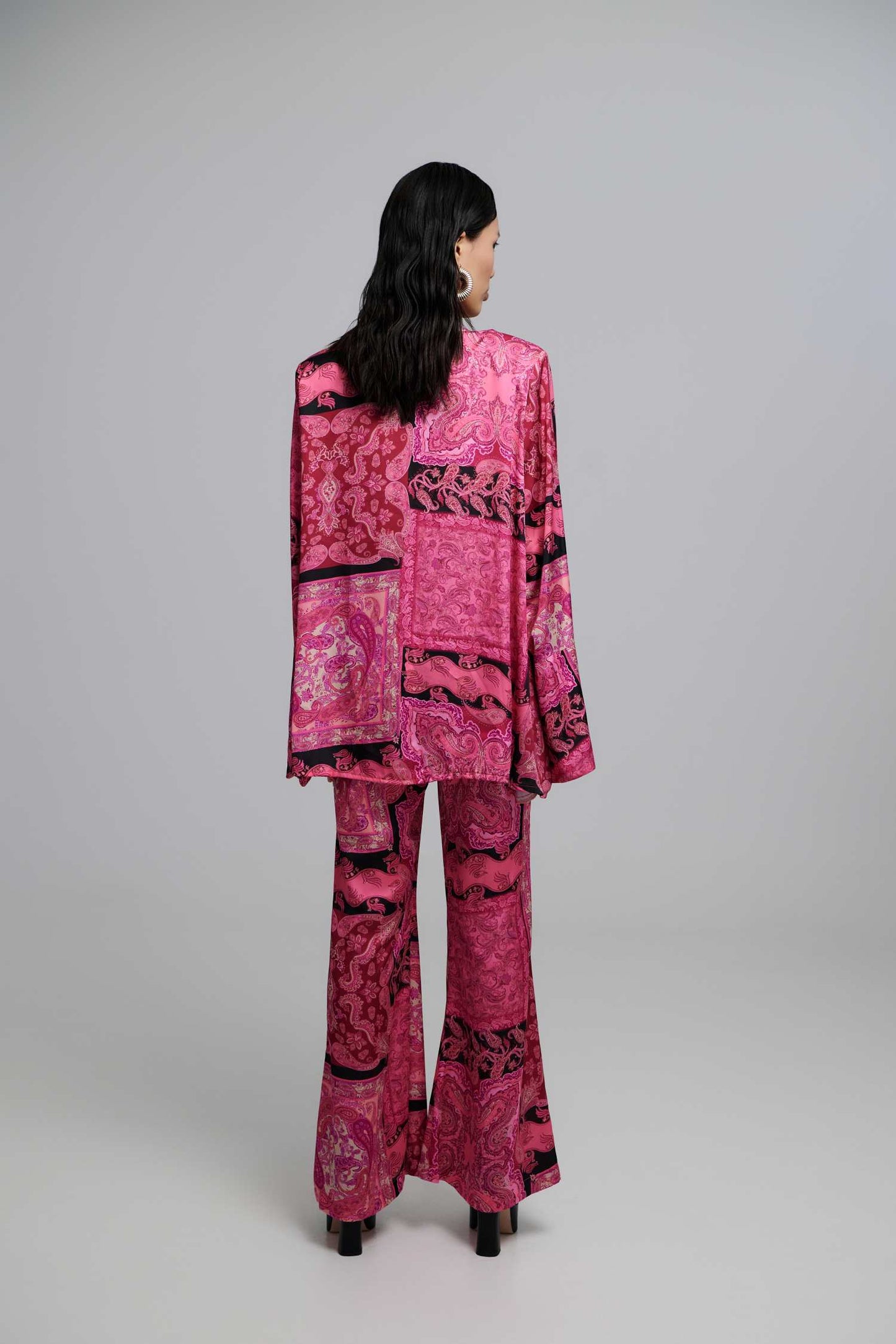 Selma fuschia satin set