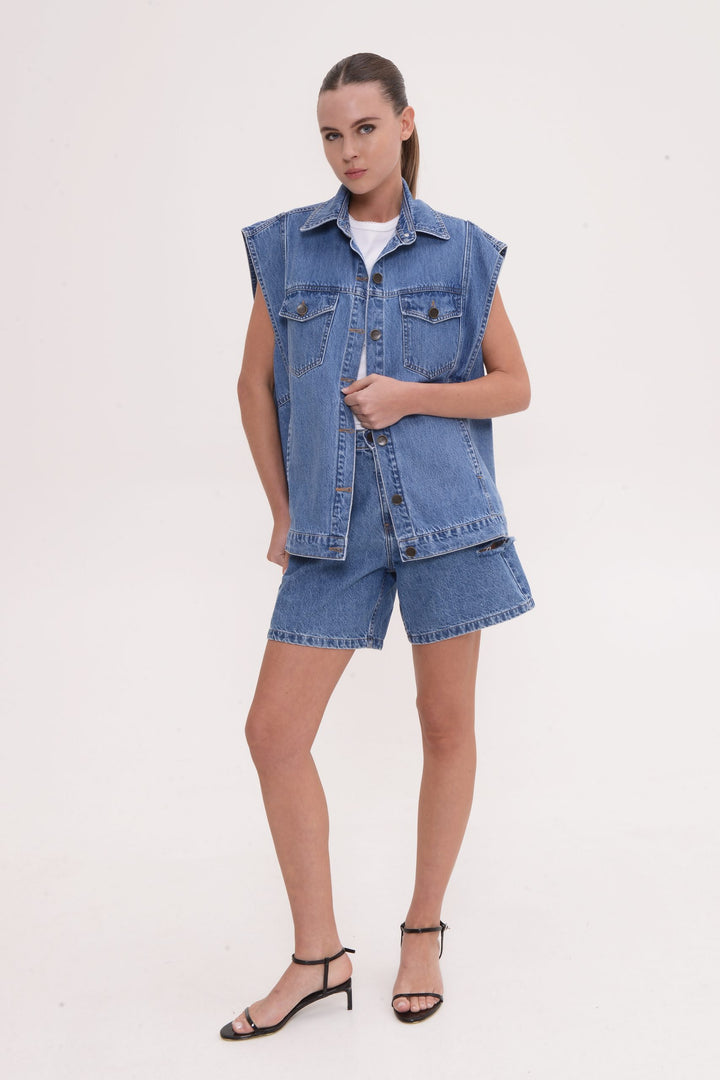 Blair Jacket Mid Blue