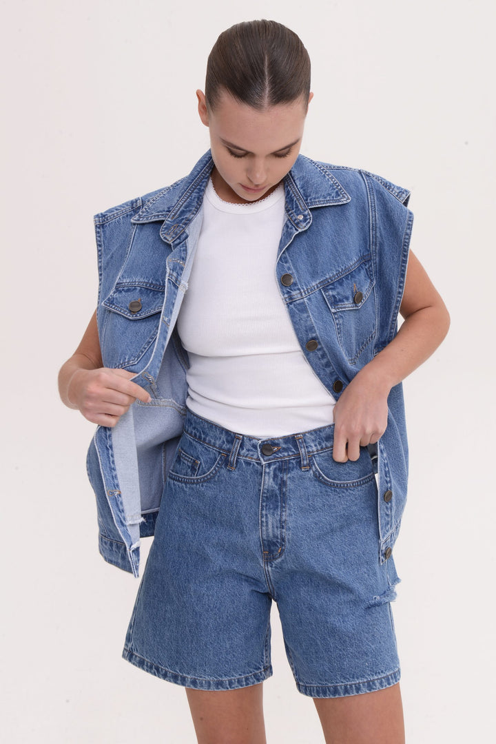 Blair Jacket Mid Blue