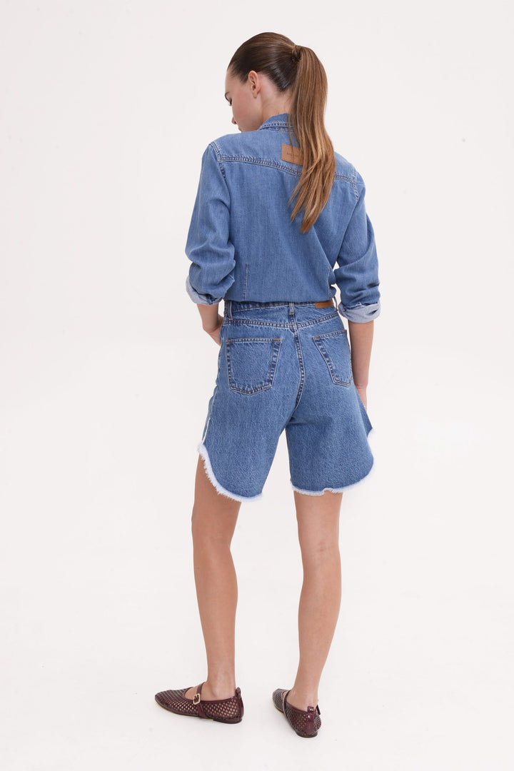 Roxy Overshirt – Mid Blue